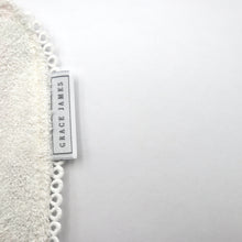 Load image into Gallery viewer, Liberty London Baby Bib Betsy Ann Blue with lace