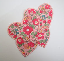 Load image into Gallery viewer, Liberty Appliqué Iron On Heart Patch.