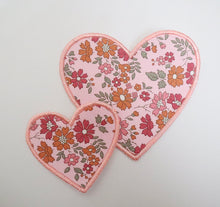 Load image into Gallery viewer, Liberty Appliqué Iron On Heart Patch.