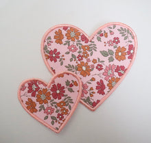 Load image into Gallery viewer, Liberty Appliqué Iron On Heart Patch.
