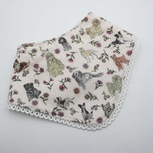 Load image into Gallery viewer, Liberty London Baby Bib Mal's Pals with lace