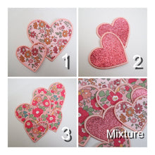 Load image into Gallery viewer, Liberty Appliqué Iron On Heart Patch.