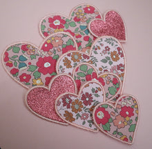 Load image into Gallery viewer, Liberty Appliqué Iron On Heart Patch.