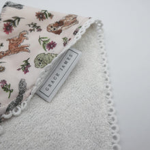 Load image into Gallery viewer, Liberty London Baby Bib Mal's Pals with lace