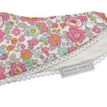 Load image into Gallery viewer, Liberty London Dribble Bib Betsy Pink