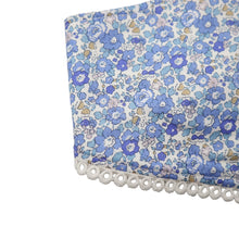 Load image into Gallery viewer, Liberty London Baby Bib Betsy Ann Blue with lace