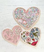 Load image into Gallery viewer, Liberty Appliqué Heart Patch. (Iron on)