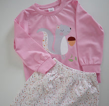 Load image into Gallery viewer, Girls Pink Squirrel Pjs