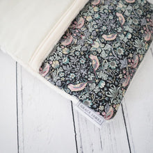 Load image into Gallery viewer, Liberty Strawberry Thief Black Hot Water bottle