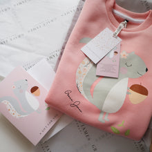 Load image into Gallery viewer, Girls Pink Squirrel Sweatshirt