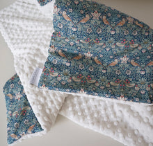 Load image into Gallery viewer, Strawberry Thief Green Padded Liberty Blanket
