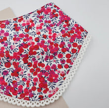 Load image into Gallery viewer, Wiltshire Berry Red Liberty London Bib