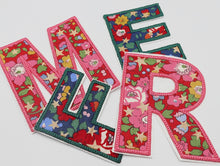 Load image into Gallery viewer, Liberty Christmas Appliqué Letters. (Iron on)