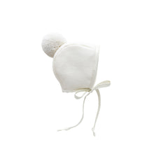 Load image into Gallery viewer, Briar Ivory Pom Bonnet