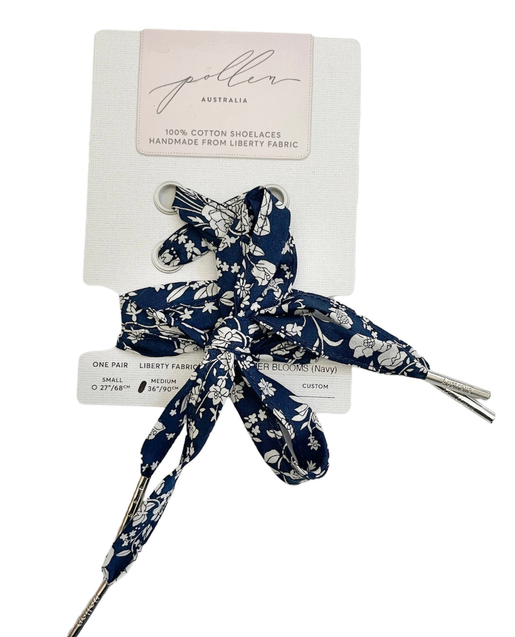Liberty Shoes Laces Summer Blooms Navy