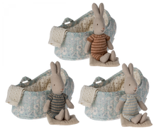 Load image into Gallery viewer, Maileg Rabbit in carry cot, Micro
