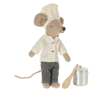 Load image into Gallery viewer, Maileg Chef mouse w. soup pot and spoon
