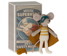 Load image into Gallery viewer, Maileg Super hero mouse, Little brother matchbox
