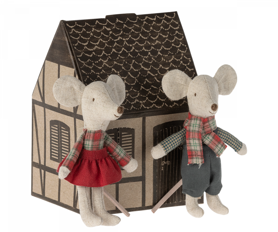 Maileg Winter mice twins, Little brother and sister