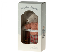 Load image into Gallery viewer, Maileg Winter mouse with ski set, Big sister
