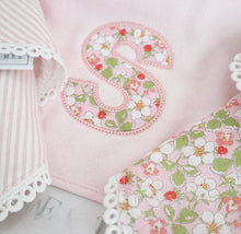 Load image into Gallery viewer, Liberty London Personalised Letterbox Feeding and Dribble Bib Giftset

