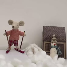 Load and play video in Gallery viewer, Maileg Winter mouse with ski set, Big sister

