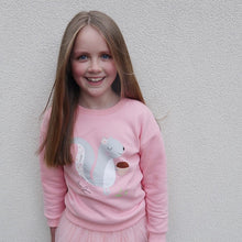 Load image into Gallery viewer, Girls Pink Squirrel Sweatshirt
