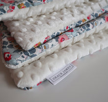 Load image into Gallery viewer, Betsy Blue Padded Liberty Blanket
