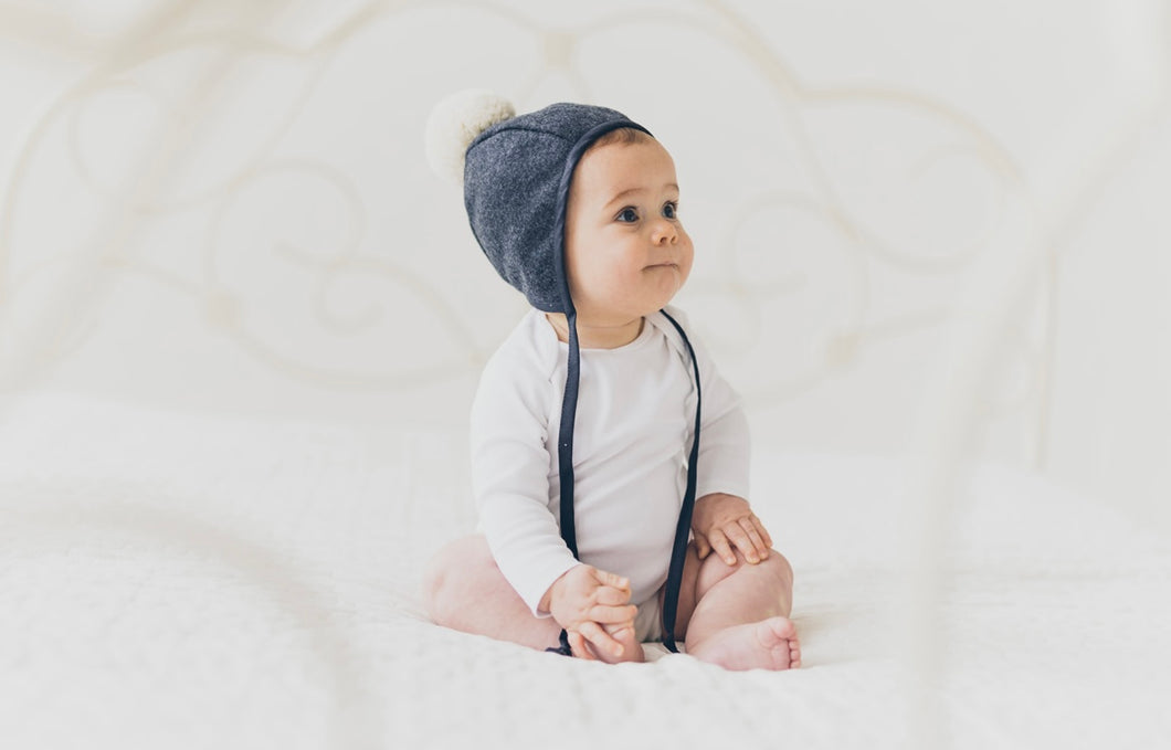 Briar Charcoal Pom Bonnet