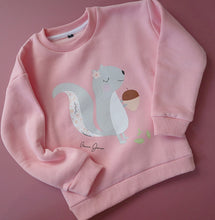 Load image into Gallery viewer, Girls Pink Squirrel Sweatshirt
