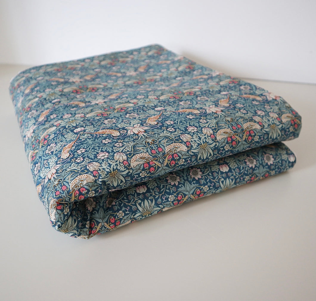 Strawberry Thief Green Padded Liberty Blanket