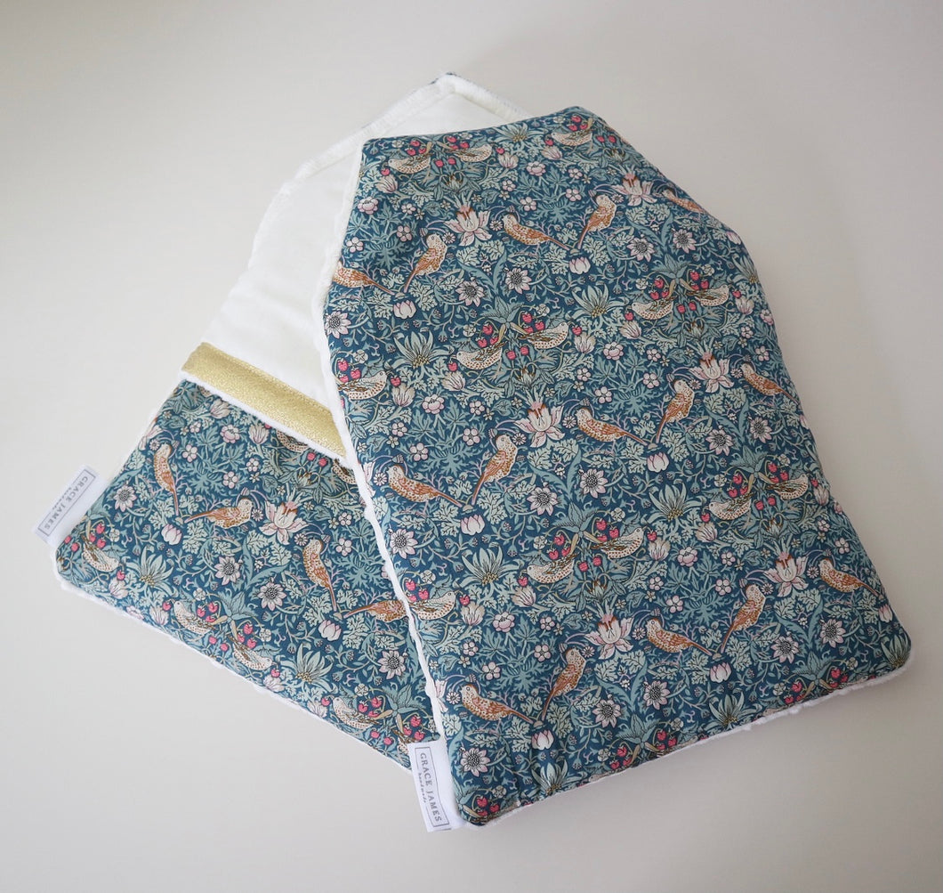 Strawberry Thief Green Hot Water bottle.