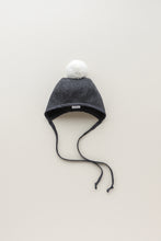 Load image into Gallery viewer, Briar Charcoal Pom Bonnet
