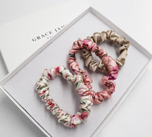 Load image into Gallery viewer, Liberty London Silk Scrunchies Trio Petal
