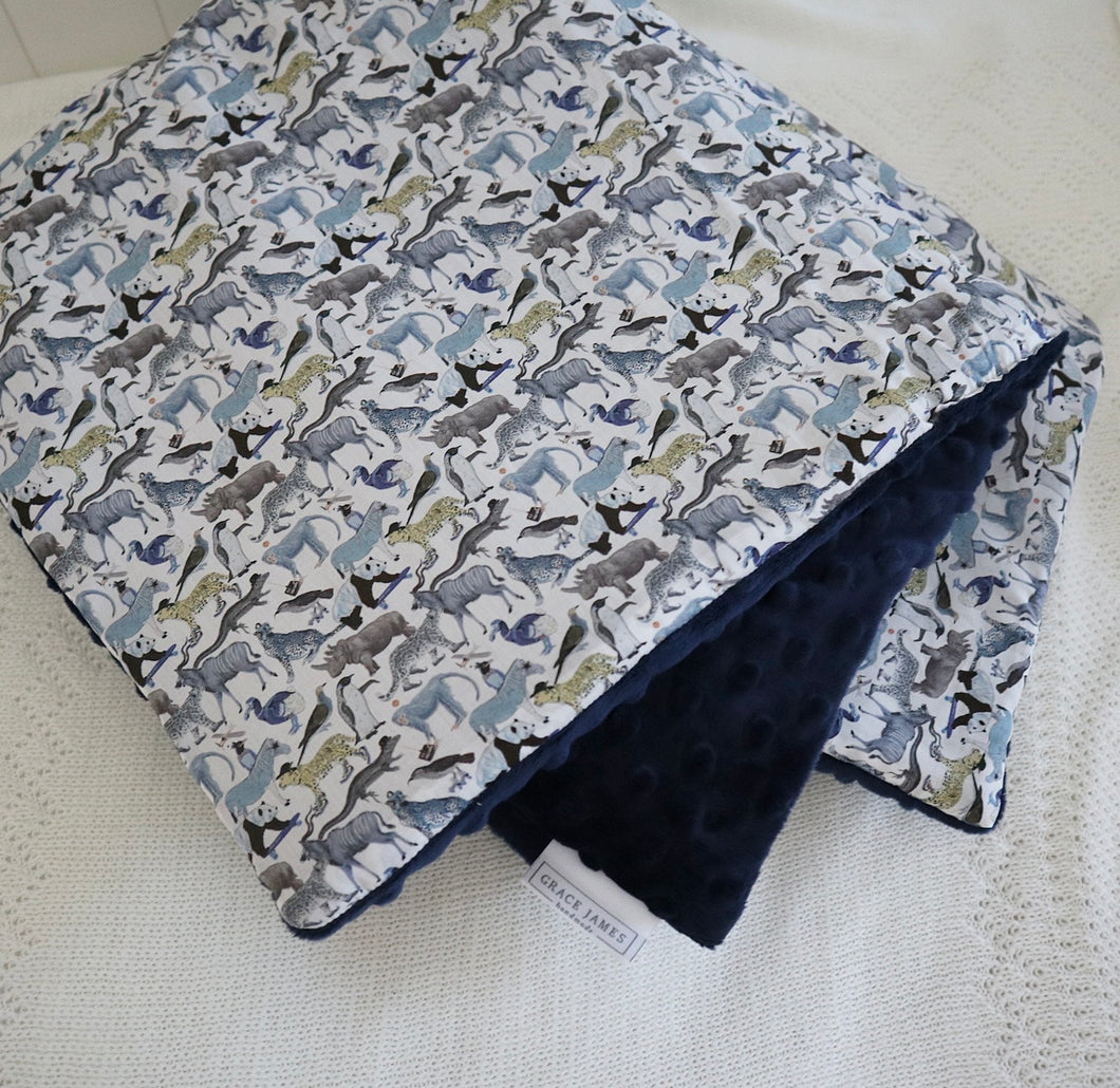 Liberty Quey Blue Padded Blanket