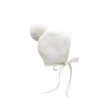 Load image into Gallery viewer, Briar Ivory Pom Bonnet
